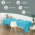 thumbnail image 5 of (12 Pack) Turquoise Premium Rectangle Heavy-Duty Plastic Table Covers (Reusable), 5 of 6