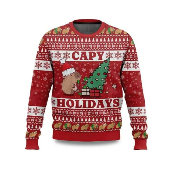 2025 Capy Holidays 3D Christmas Sweater