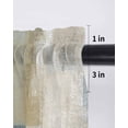 thumbnail image 6 of Blue Grey Beige Tier Curtains 36 Inch Length,Sheer Curtains for Bedroom Living Room Window Abstract Modern Art Oil Painting Rod Pocket Drapes Kitchen Curtains Small Half Window 27.5"x36" 2 Panels, 6 of 6