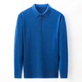 thumbnail image 4 of Nouveau POLO en Tricot à Col Rabattu pour Hommes Automne Manches Longues Pull Fin, 4 of 4