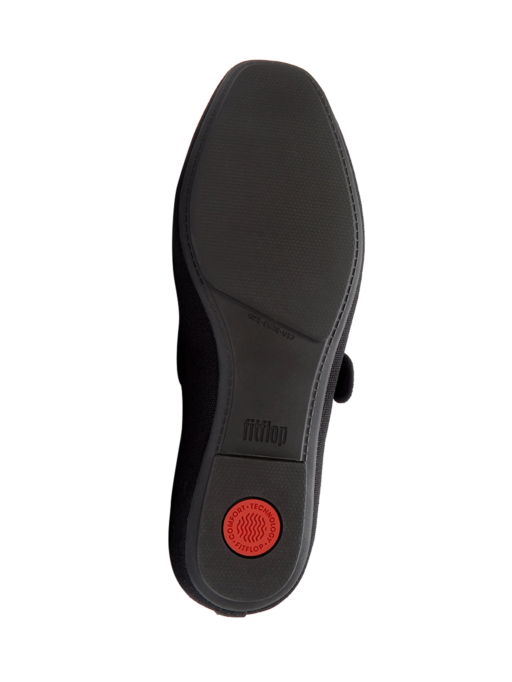 Fitflop Women's Delicato Wave-Edge Canvas Mary Jane Flats