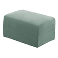 thumbnail image 4 of Stretch Ottoman Cover Ottoman Slipcovers Rectangle Foot Stool Covers Ottoman Foot Rest Cover Jacquard Fabric with Elastic Bottom, 4 of 6