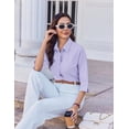 thumbnail image 7 of Zeagoo Women Work Shirts Button Down Three Quarter Sleeve Short Sleeve Office Blouses for Women, 7 of 7