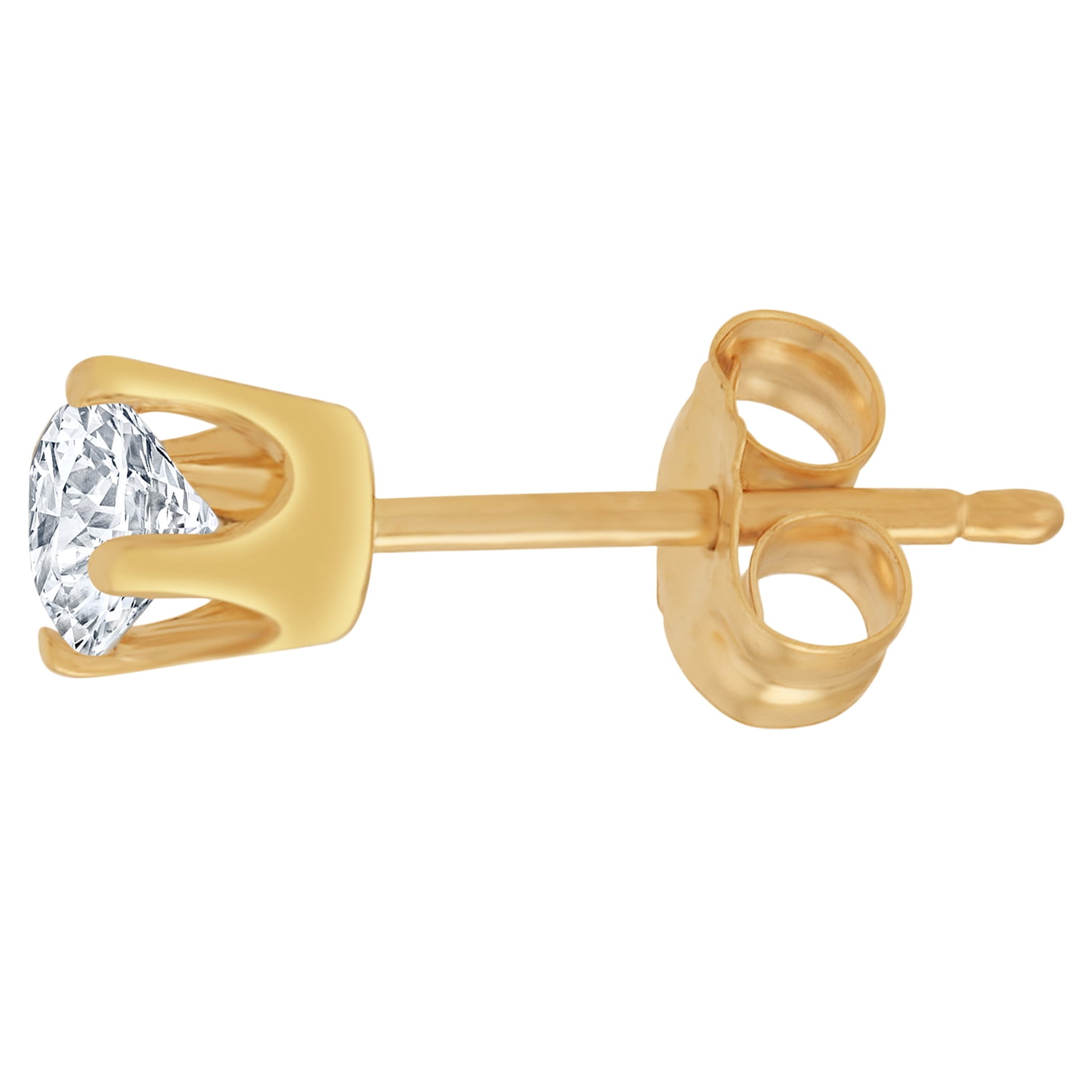 1/2 Carat Diamond Stud Earrings (I2I3 Clarity, JK Color) 14kt Gold