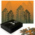 thumbnail image 2 of Ambesonne Country Jigsaw Puzzle Durable Cardboard, Pine Trees Woodland Ombre, 1000 pcs, Dark Peach, 2 of 5