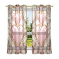 thumbnail image 2 of 3d Hearts and Pearls Blackout Curtains Thermal Insulation 63 inch Grommet for Bedroom Living Room Bathroom Kitchen Windows 2 Pack, 2 of 6