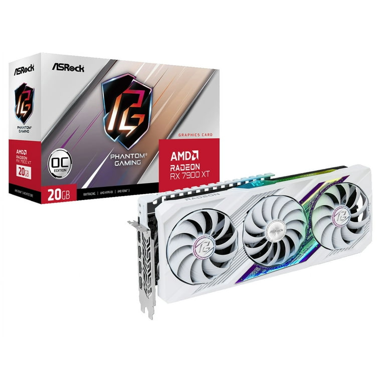 ASRock Phantom Gaming RX 7900 XT 20GB GDDR6 GPU PCI Express ASRock Phantom Gaming RX 7900 XT 20GB GDDR6 GPU PCI Express