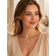 thumbnail image 5 of TANGPOET Infinity Necklace for Women Sterling Silver Infinity Pendant Jewelry with Rose Garnet January Birthstone Necklace Anniversary Birthday Gifts, 5 of 5