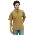 thumbnail image 5 of Atasi Men's Mandarin Collar Cotton Short Kurta Casual Ethnic Shirt-XX-Large, 5 of 9