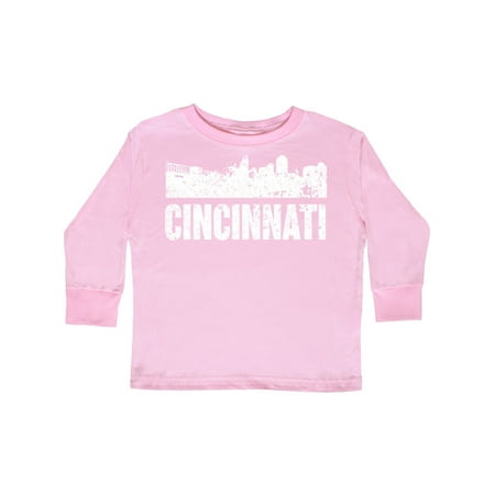

Inktastic Cincinatti Skyline Grunge Gift Toddler Boy or Toddler Girl Long Sleeve T-Shirt