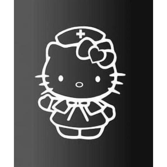 Hello Kitty Nurse Professional Sticker for Truck, Car, Tumbler, Cup, Laptop, Decor, Locker, Table, Window