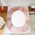 thumbnail image 5 of Castle Fairy Kids Teens Female Gradient Marble Stone Pattern Twin Sheet Sets 3pcs,Mountain Fluid Gold Metallic Twin Fitted Sheet Microfiber,Ombre Marbling Watercolor Breathable Flat Sheet, 5 of 7