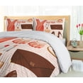 thumbnail image 5 of Ambesonne Heels and Dresses Duvet Cover Set, Fashion Elements, Queen, Salmon Brown Peach, 5 of 6