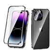 thumbnail image 1 of Lockable for iPhone 15 Pro Max/15 Ultra Magnetic Case Double Sided Glass Case with Camera Lens Protector Screen Protector Safety Lock, 1 of 5