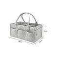 thumbnail image 2 of Felt Bag for Diapers, Storage Bag for Mom and Baby, Travel Storage Bag, Storage Bag for Everyday Necessities, Diaper Bag, Gray, 2 of 5