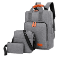 thumbnail image 1 of Mochilas Backpack Impermeable 3pzs Gris Malubero Malu1329, 1 of 3