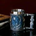 thumbnail image 6 of Medieval Blue Dragon D&D Game Mug of Throne Merchandise Beer Steins Viking Tankard Mug Stainless Coffee Cup Gift Mugs for Men Dragon Collector Themed Party Decoration, 6 of 10