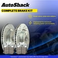 thumbnail image 4 of AutoShack Front Drilled & Slotted Brake Rotors Ceramic Brake Pads Calipers | Replacement for Lexus RX350 NX200t RX450h NX300h Toyota Highlander | Zinc Coated | 8-PC Brake Kit | SilverShield Pro, 4 of 5