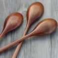 thumbnail image 4 of Eco Friendly 5 Pieces Mixing Flatware Long Handle Tableware Stirring Cooking Supplies Wooden Spoons Kitchen Utensil Soup Spoons 1 PC, 4 of 8