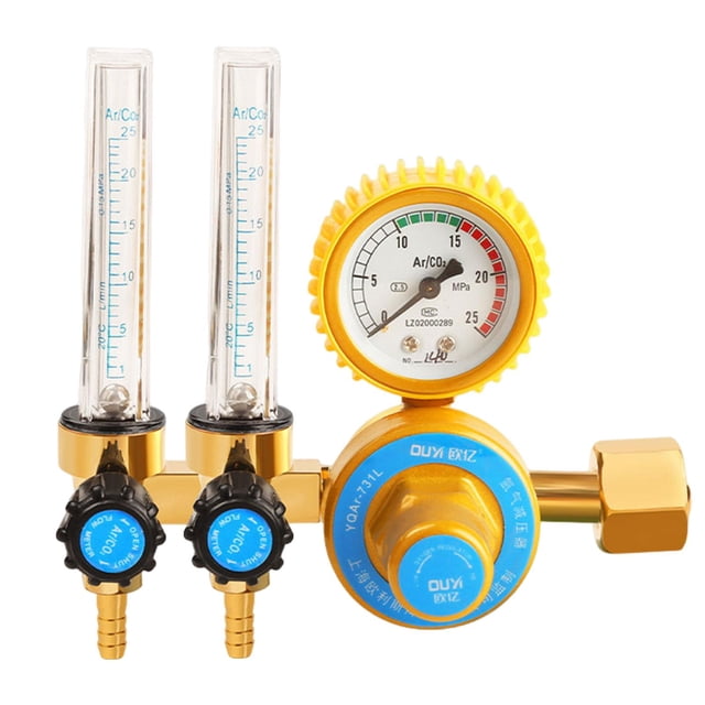 HILABEE Argon / CO2 Mig Tig Flow Meter Flowmeter Gas Regulator Gauge Welding double