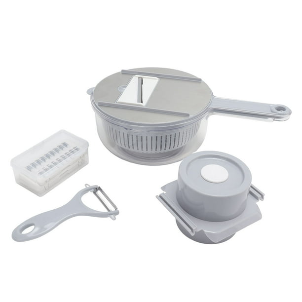 Máquina Rebanadora De Papas, PP Acero Inoxidable Versátil Fácil De Limpiar Rallador De Frutas Y Verduras Corte Eficiente Para Restaurante