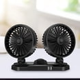 thumbnail image 4 of Mini ventilador de coche portátil, ventilador circulador de aire de refrigeración giratorio de 360 grados, ventilador automático, viento fuerte, USB Doble cabeza 24V shamjiam Mini ventilador de coche, 4 of 8