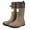 Brown, variant on Gelikeya Little Girl Rain Boots Fashion Cool Cute Patterns Natural Rubber Boots Children's Footwear (Black, Size 9-9.5 Years)