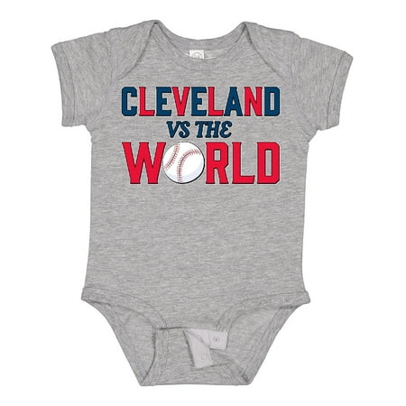 

Inktastic Cleveland Vs. the World Blue and Red with Baseball Gift Baby Boy or Baby Girl Bodysuit