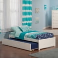 thumbnail image 2 of AFI Concord Twin Solid Wood Platform Bed with Footboard & Twin Trundle, White, 2 of 6