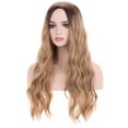 thumbnail image 6 of RightOn Blonde Wig Long Wavy Blonde Wigs for Women Ombre Blonde Wig Heat Resistant Hair Wigs Cosplay Party with Wig Cap, 6 of 7