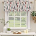 thumbnail image 2 of Christmas Tree Curtain Valances for Windows, Kitchen Valance Window Treatments Panel 2 Pack, Xmas Tree Watercolor Blue Red Rustic Rod Pocket Short Curtains for Bathroom Bedroom 42 x 18 Inch, 2 of 8