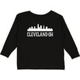 thumbnail image 3 of Inktastic Cleveland Ohio Skyline City Silhouette Boys or Girls Long Sleeve Toddler T-Shirt, 3 of 5