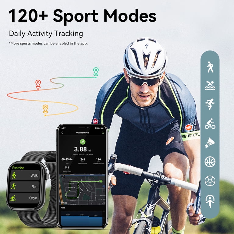 Mingdaln 2025 New 1.85-inch Men Women's Smartwatch with Answer