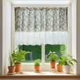 thumbnail image 5 of Vfedsrsge Floral Lace Tiered Window Valance, 59x24 Inch Multicolor Polyester Light Filtering Curtain for Kitchen Bathroom Cafe, Easy Care Pet Friendly Home Decor, 5 of 6