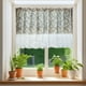 thumbnail image 5 of Cortinas con estampado floral para cafeterías, decoración de paredes, cenefas escalonadas con borde de encaje, cortinas de poliéster para cocina y baño., 5 of 6