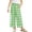 Green, variant on Girls Buffalo Plaid Wide Leg Pants Elastic Waistband Loose Fit Trendy Casual Trousers with Pockets for School Pants for Girls