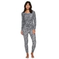 thumbnail image 4 of Avalanche Women's Snakeskin Waffle Knit Thermal Pajama Set, 4 of 4