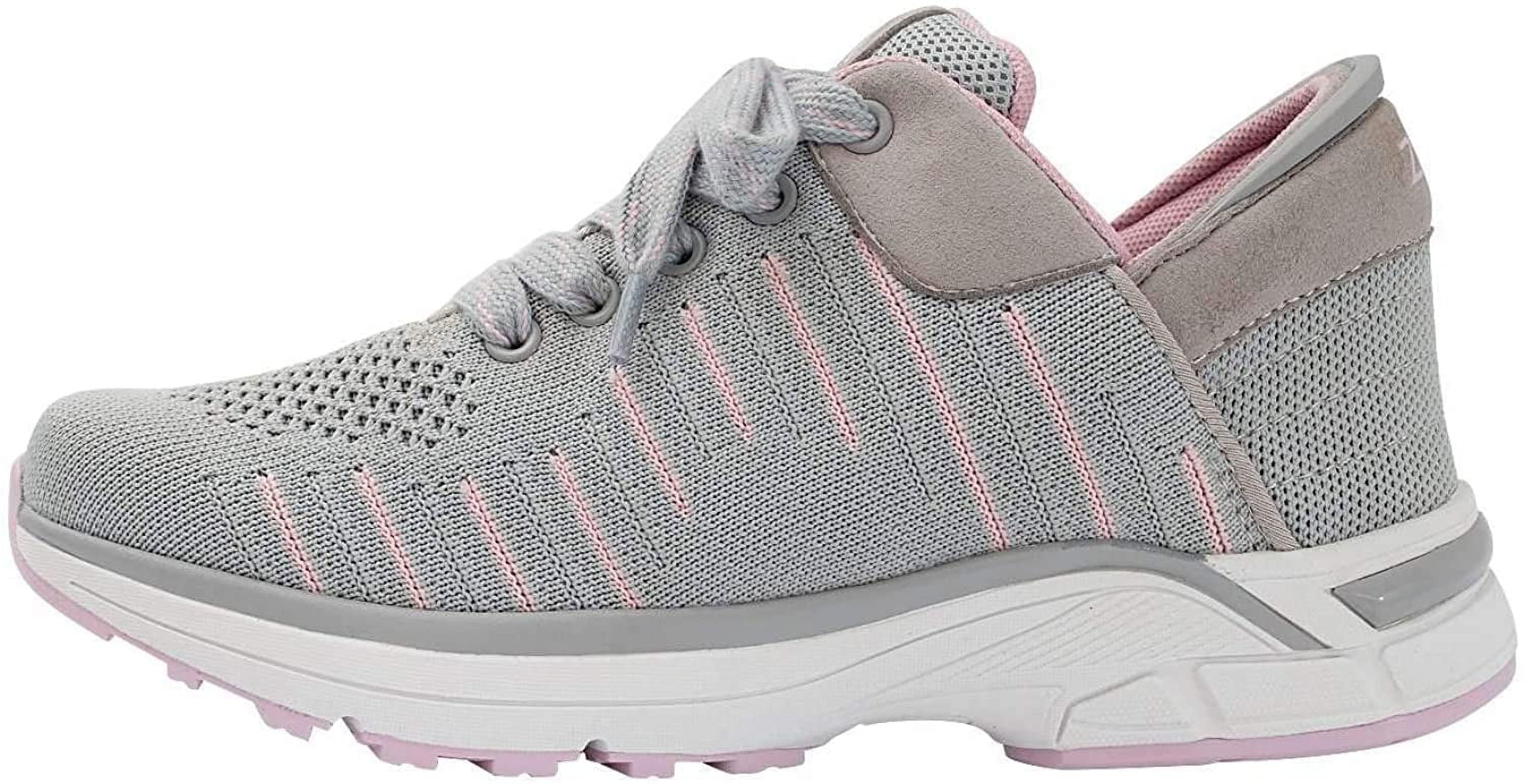 Zeba Walking Shoes Sneakers Womens Size 8.5 Gray Rose Pink Comfort Zeba Shoes Womens 8.5 Hands Free Athletic Low Sneakers Gray  main image 4