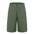 thumbnail image 3 of RPVATI Bermuda Shorts for Women Trendy 2025 Casual Summer High Waisted Beach Shorts Straight Leg Hiking Vacation Army Green M, 3 of 4