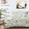 thumbnail image 3 of Farmhouse Eucalyptus Duvet Cover Set King Size, Leaf Watercolor Green Yellow Botanical 4 Piece Soft Microfiber Bedding Set with 1 Duvet Cover, 1 Flat Sheet, 2 Pillowcases, 3 of 9