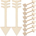 thumbnail image 1 of LEEYNEER100 Pcs Wood Wedding Embellishments Arrows Art Letters Home Decor Dowel Rods Child, 1 of 8