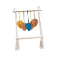thumbnail image 3 of Estante colgante de pared de macramé, soporte de exhibición bohemio, estante de madera con cuerda tejida para colgar en la pared, estantes, 3 of 9
