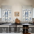 thumbnail image 4 of Wildflower Farmhouse Curtains 36 Inch - 3 Panel Rustic Bohemian Set with Vintage Floral Print, Rod Pocket Kitchen Window Drapes for Cottage Style, 4 of 6