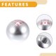 thumbnail image 5 of 1 Set 5cm Universal Shift Knob - Car Gear Shifter Knob Round Ball with 3 Adapter for 5 Speed Manual Transmission Vehicle - Aluminum Alloy Silver Tone, 5 of 6