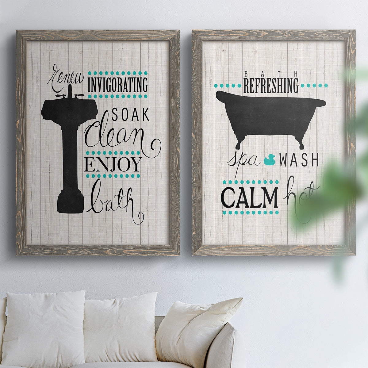 Invigorating Soak - Premium Framed Canvas 2 Piece Set - Ready to Hang
