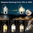thumbnail image 4 of Teblint LED Camping Lantern Rechargeable, Dimmable Camping Light with Flashlight, Super Bright, Battery Powered Portable Emergency Lights for Power Outage, Hurricane, Storms, Camping Essentials, 4 of 9