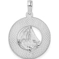 thumbnail image 3 of Sterling Silver Textured Turks And Caicos W/Sailboat Pendant(Length 25.39) - Jbsp, 3 of 5