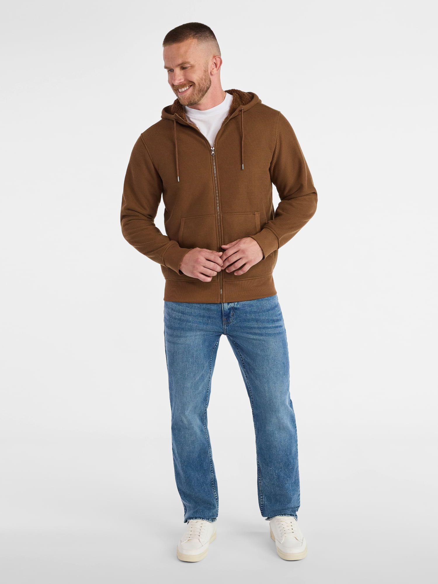 George Men's High Pile Fleece Thermal Hoodie, Sizes S-3XL