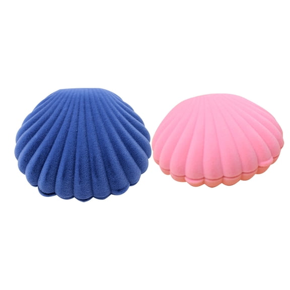 SEWCHICS 2Pcs Jewelry Case Shell Design Festive Ear Storage Box Perfect Jewelry Holder