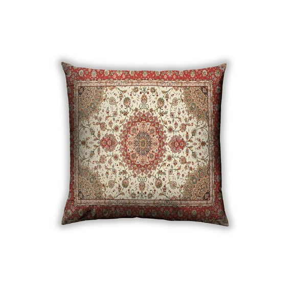 Ahgly Company Outdoor Square Traditional Throw Pillow, 18 inch by 18 inch